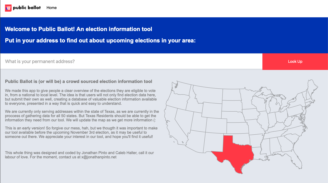Public Ballot Homepage