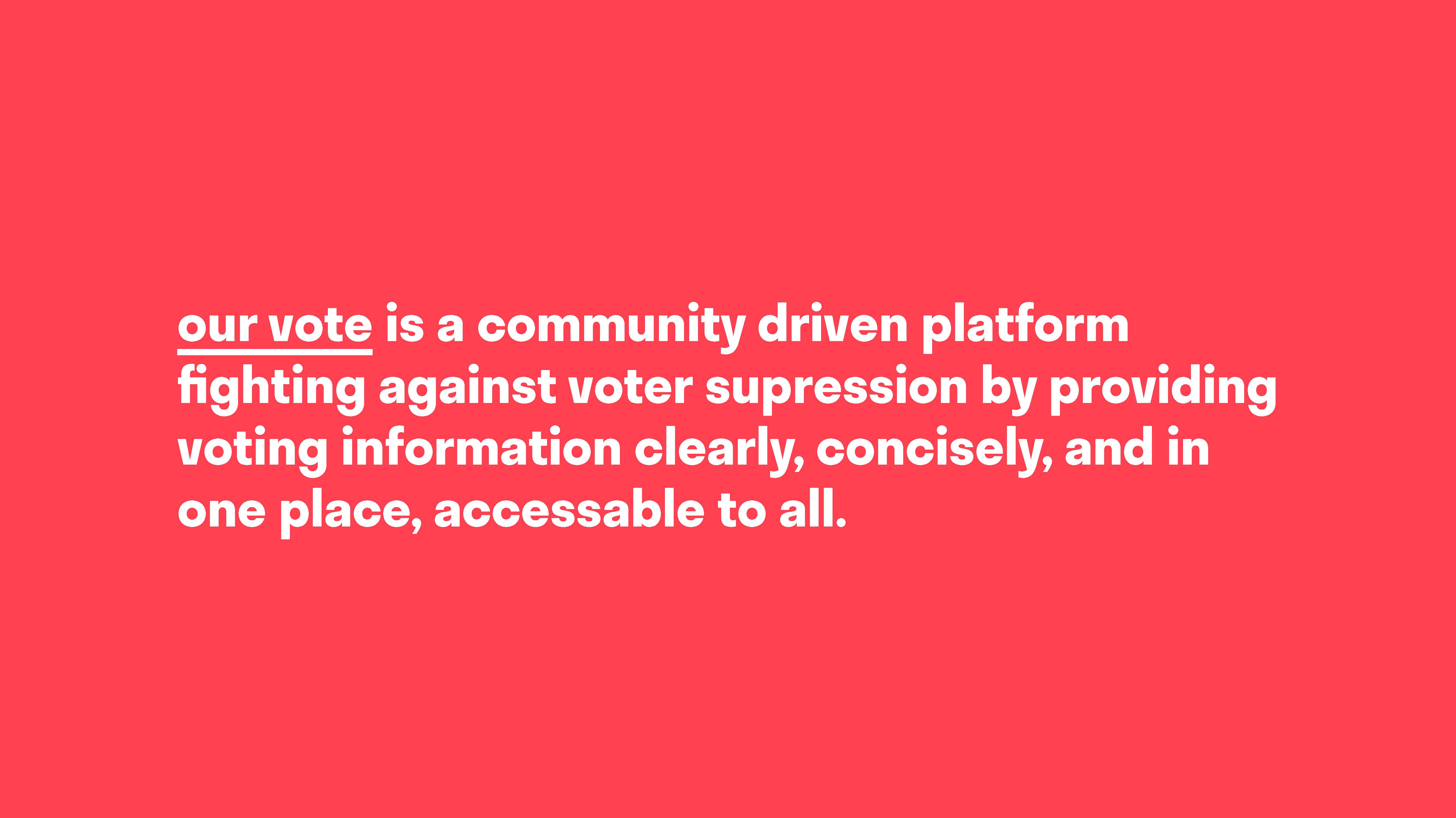 OurVote presentation slide 2