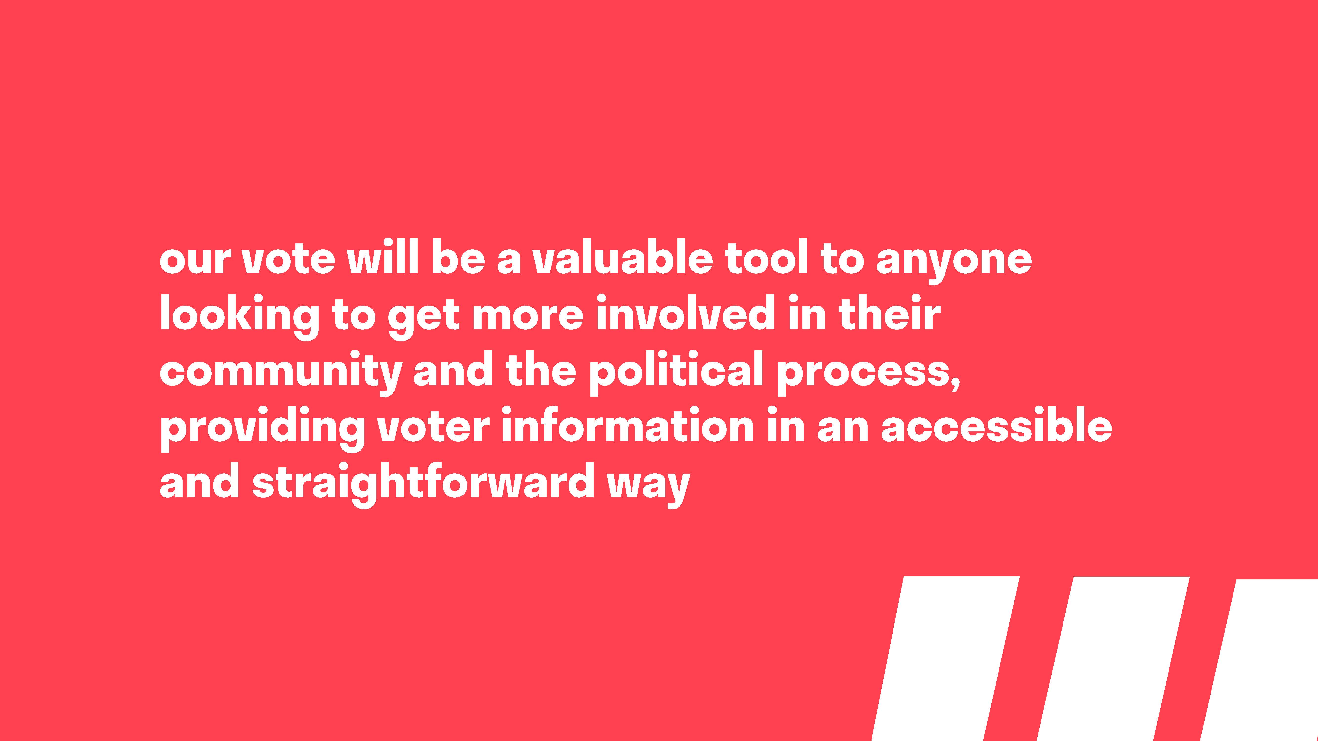 OurVote presentation slide 9